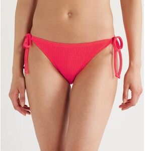 No Boundaries Juniors Crinkle Side Tie Bikini‎ Bottom Orange XXL 19 New